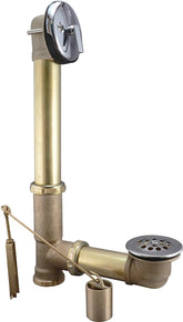 Keeney 606RB Bath Drain Assembly, Brass, Chrome, For: Built in Tubs